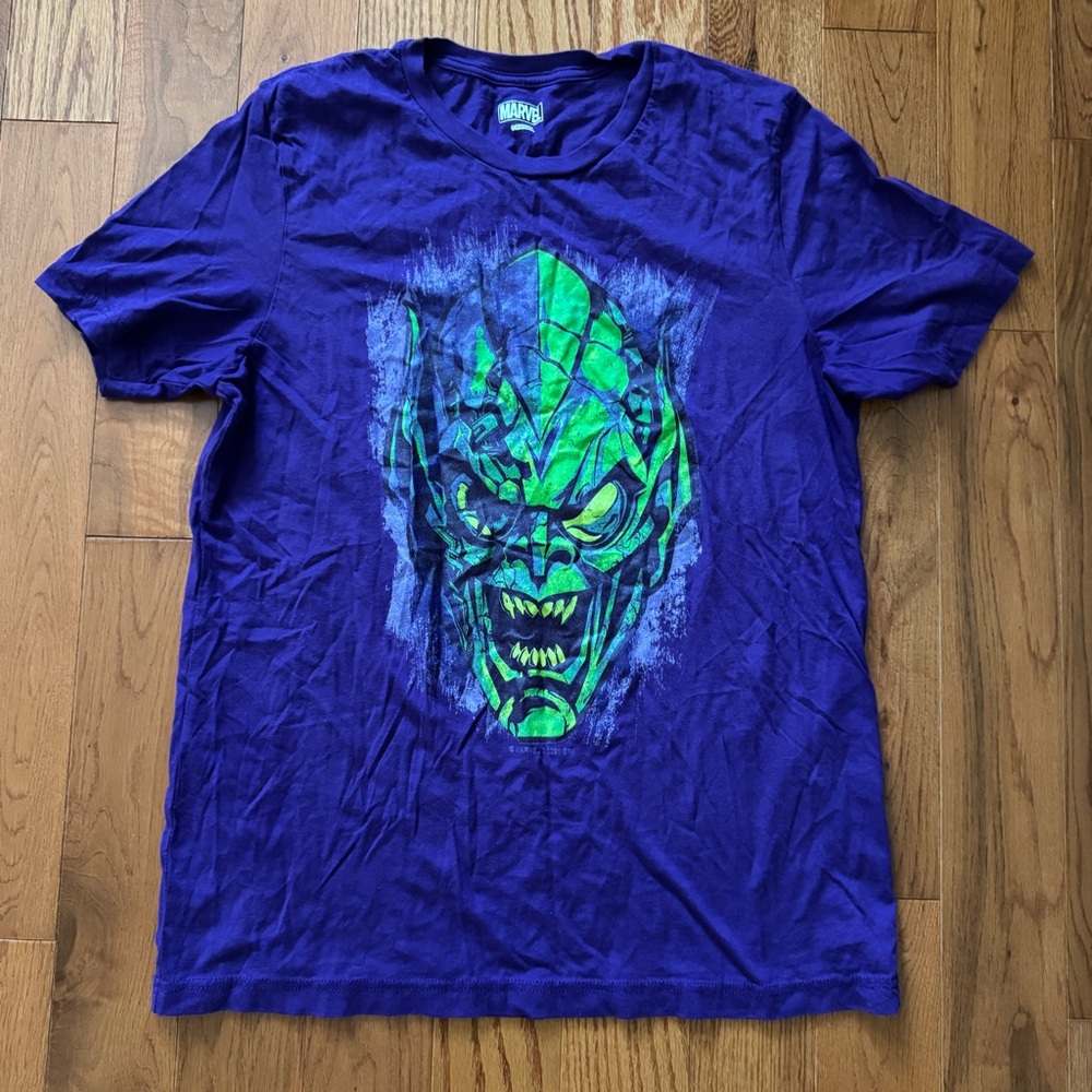 Marvel Purple and Green Green Goblin Graphic Tee Short Sleeve
